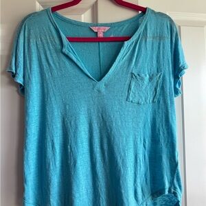 Lilly Pulitzer Blue Relaxed Short Sleeve T-Shirt